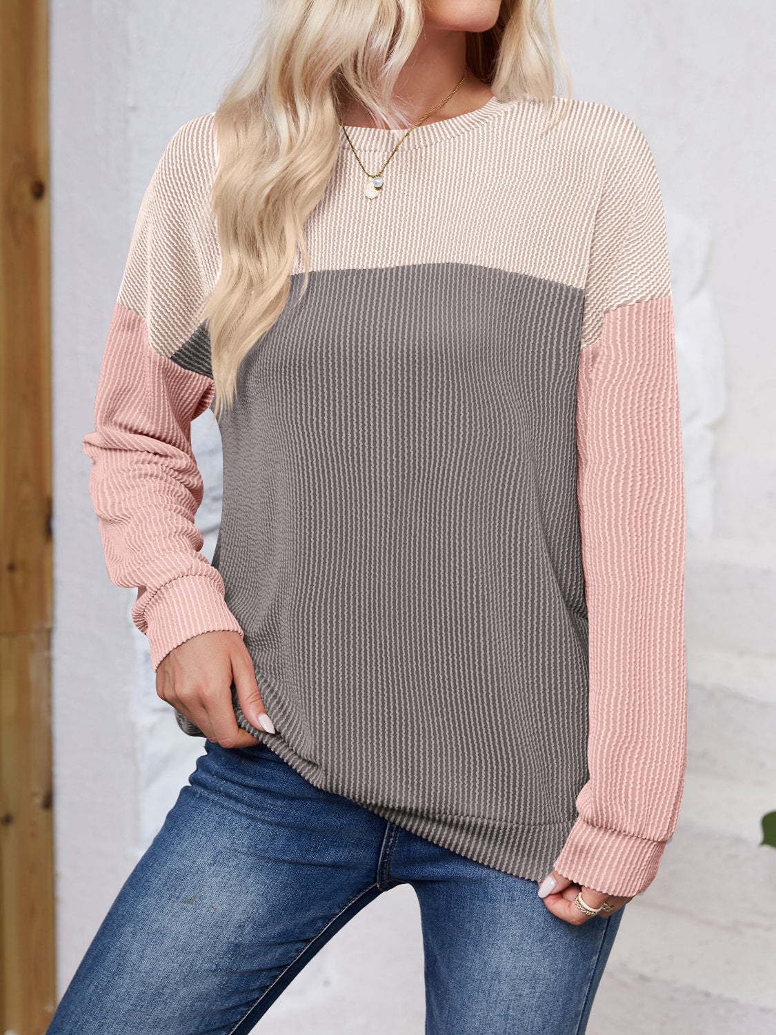 Colorblock Pullover Sweater