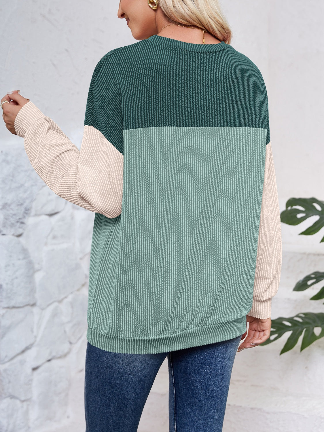 Colorblock Pullover Sweater