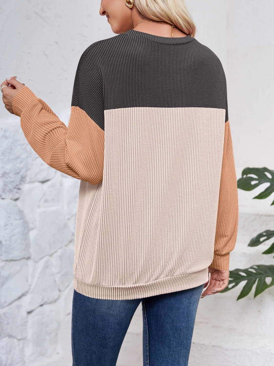 Colorblock Pullover Sweater