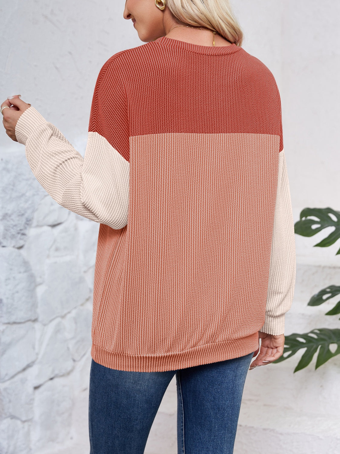 Colorblock Pullover Sweater