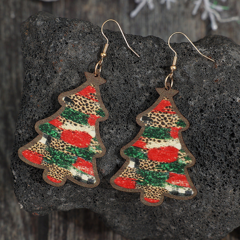 Christmas Plaid Tree Teardrops