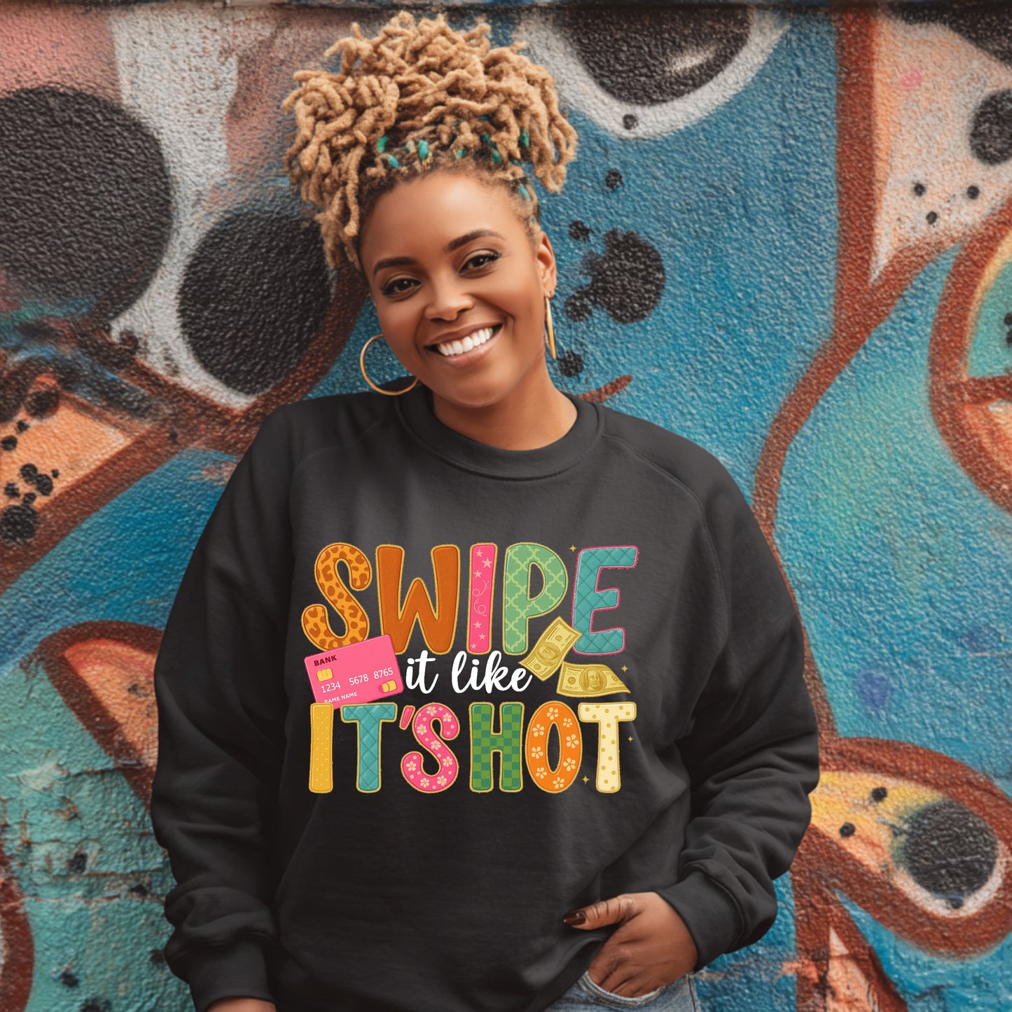 Swipe It Like It’s Hot™ Statement Sweatshirt