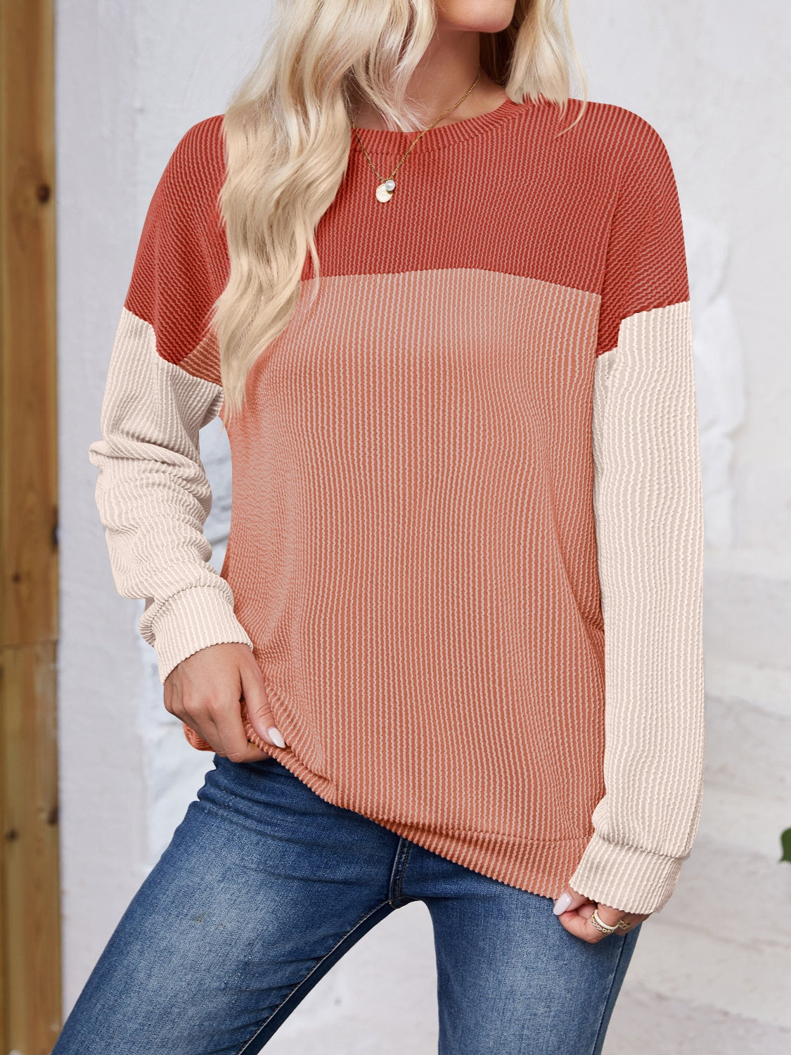 Colorblock Pullover Sweater