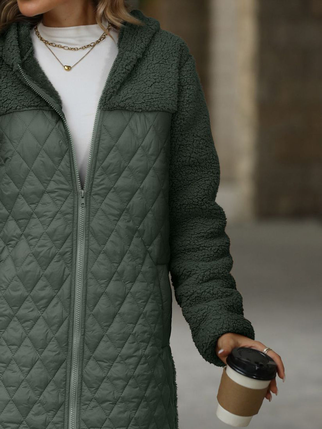 Cozy Quilted Hooded Coat