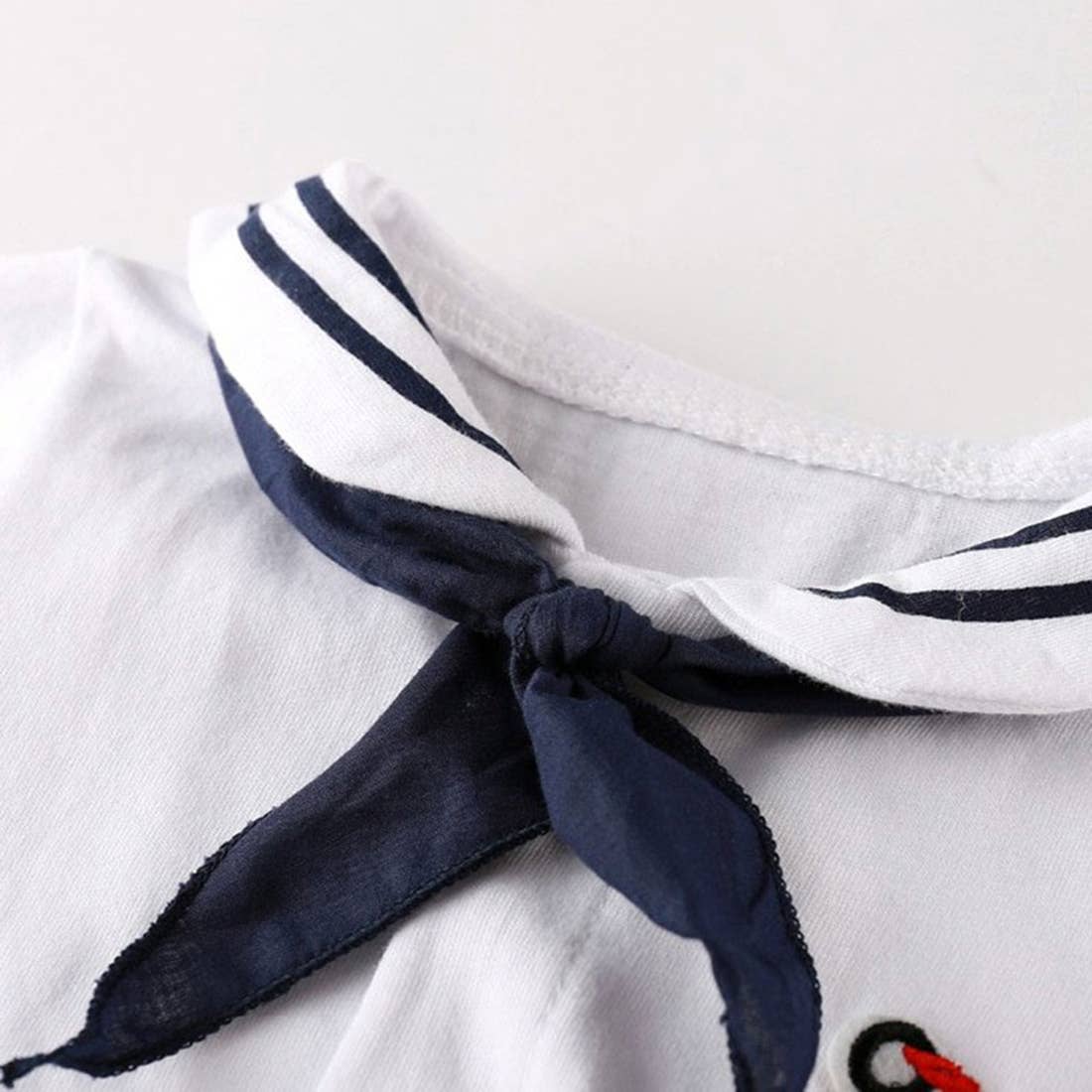 Fennco Styles - White Sailor Anchor Baby Romper