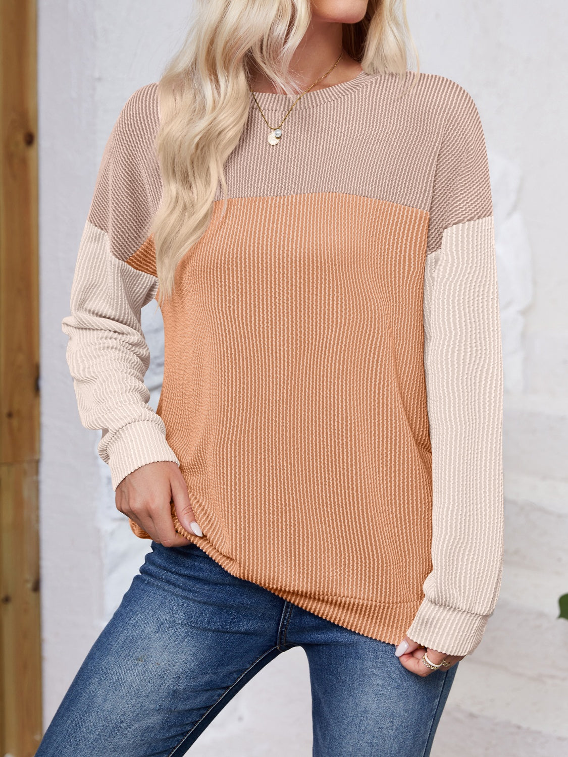 Colorblock Pullover Sweater