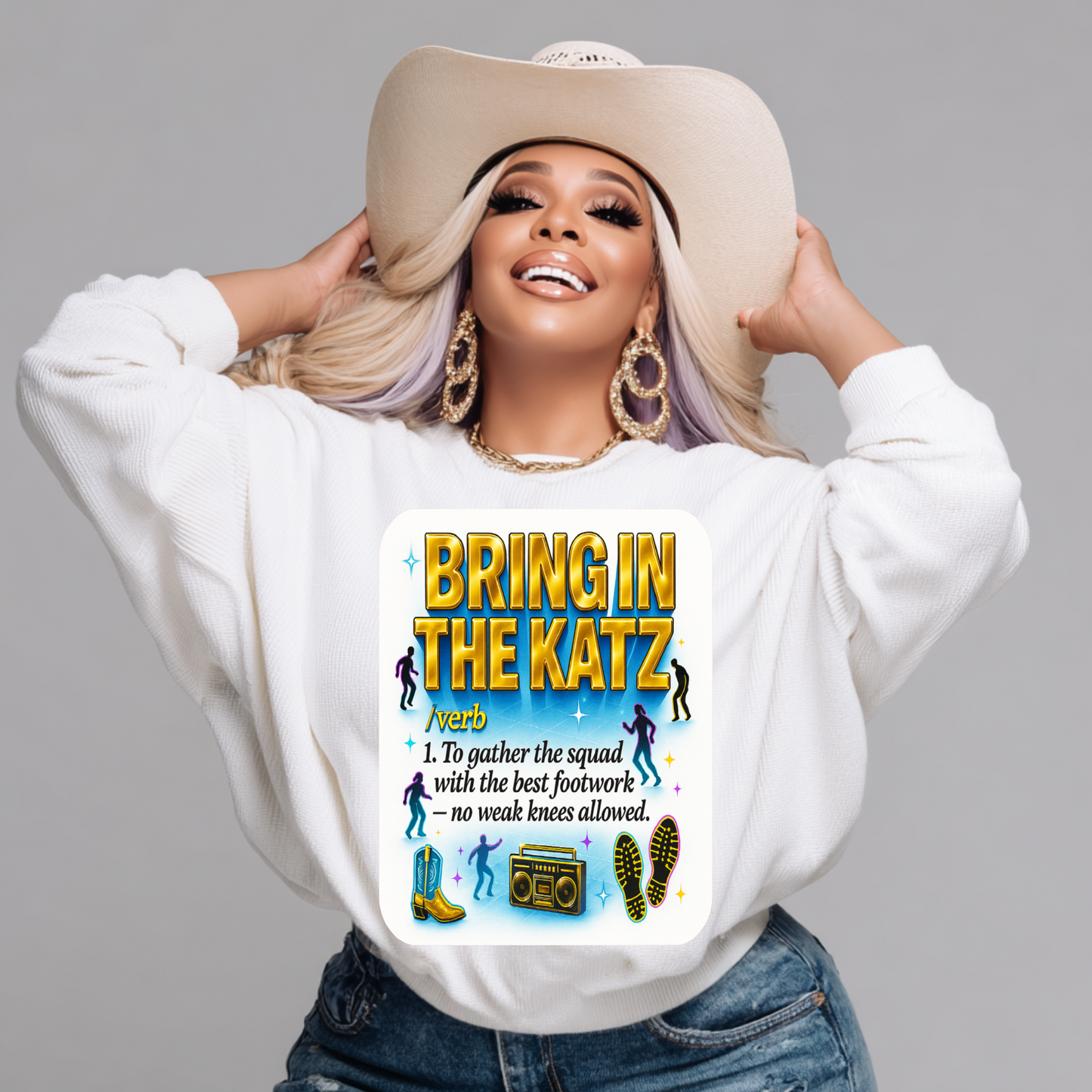 Bring in the Katz Footwork Crewneck