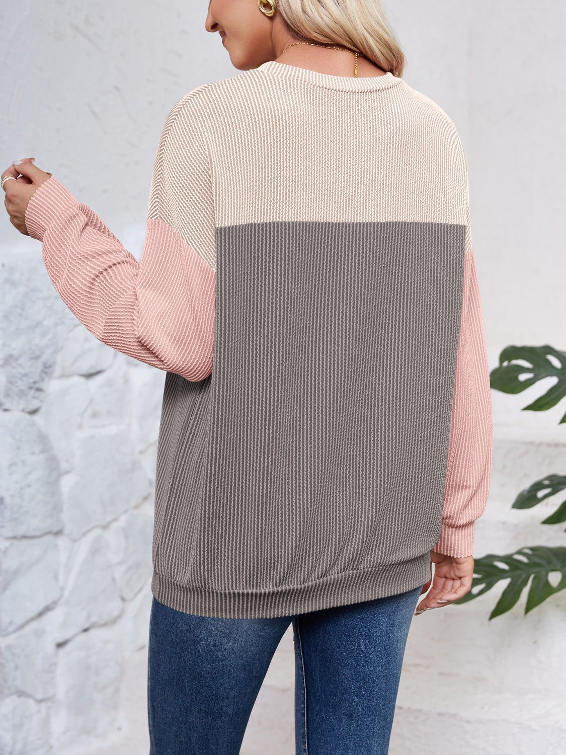 Colorblock Pullover Sweater