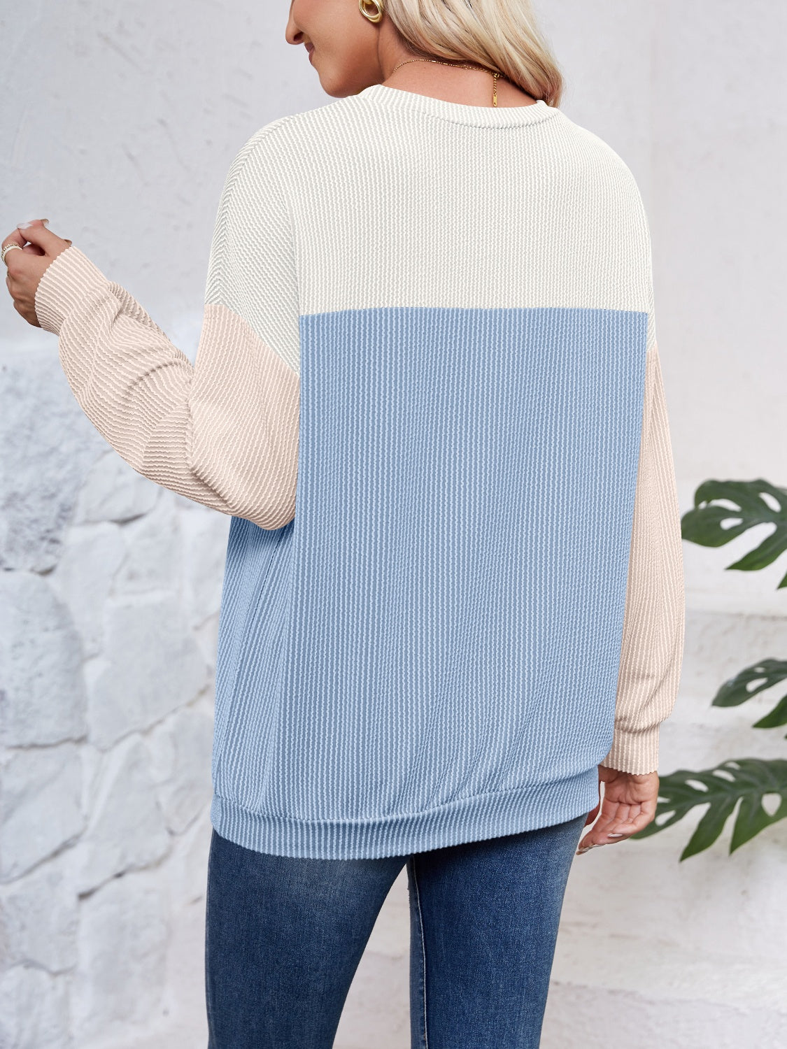 Colorblock Pullover Sweater
