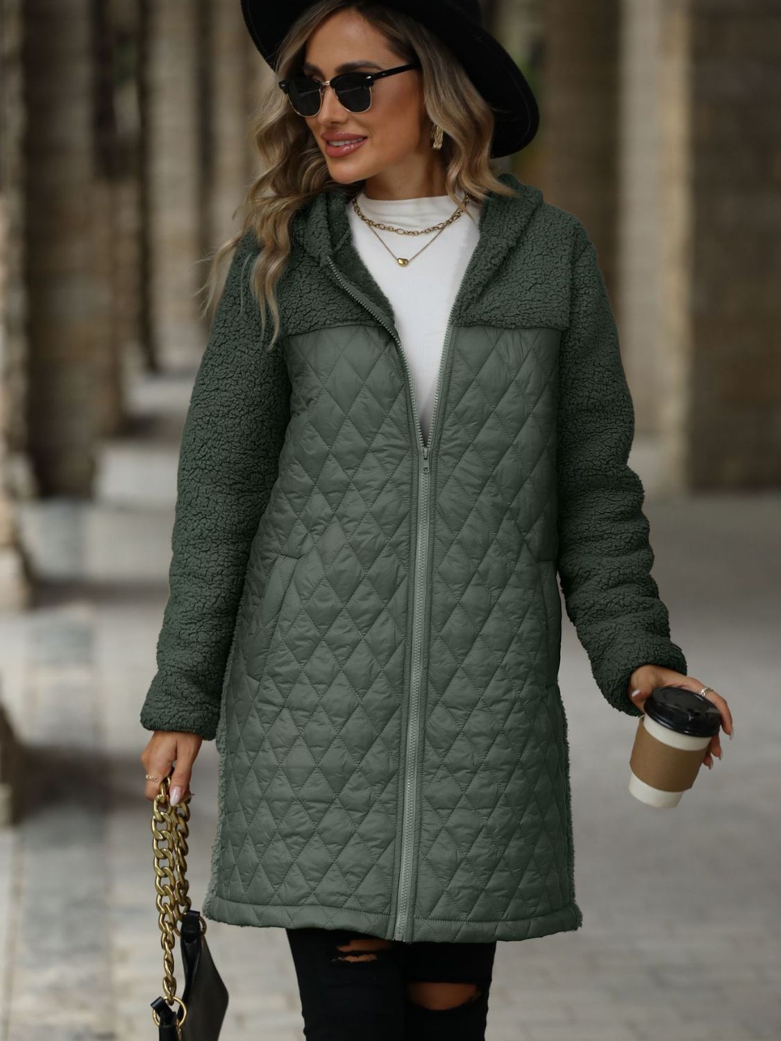 Cozy Quilted Hooded Coat