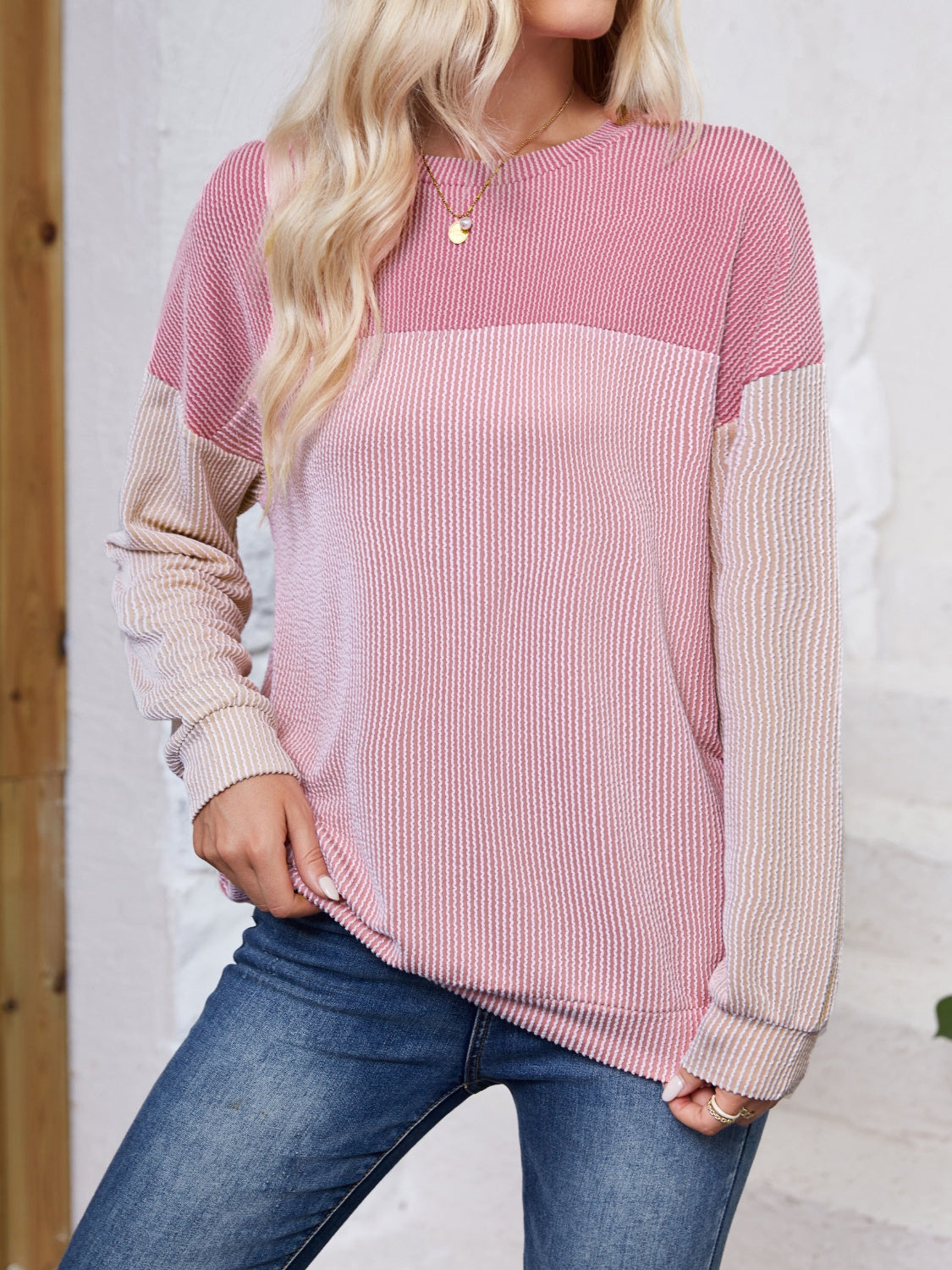 Colorblock Pullover Sweater