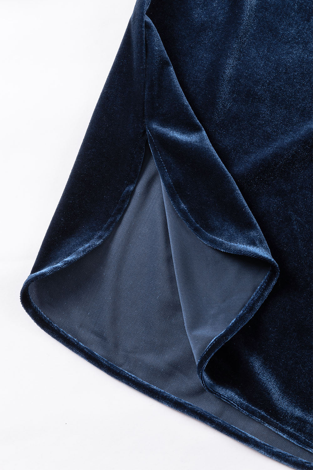 Velvet Button-Up Long Sleeve Blouse