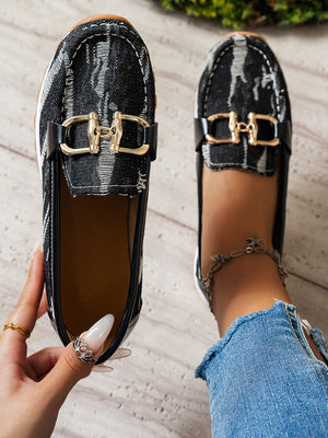 Denim Luxe Slip-On Loafers