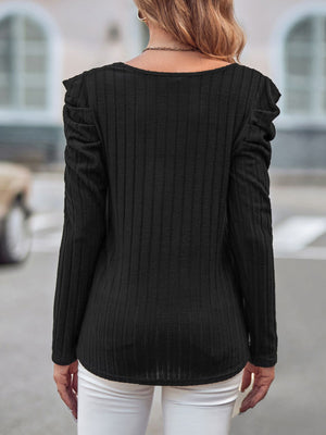 Elegant Essence Ribbed Top