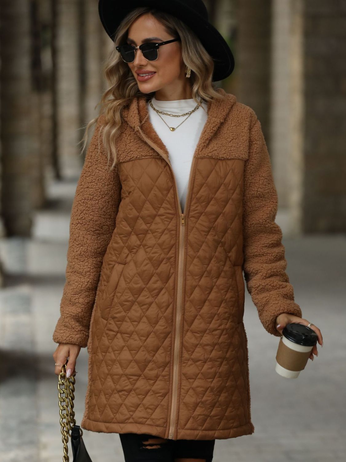 Cozy Quilted Hooded Coat