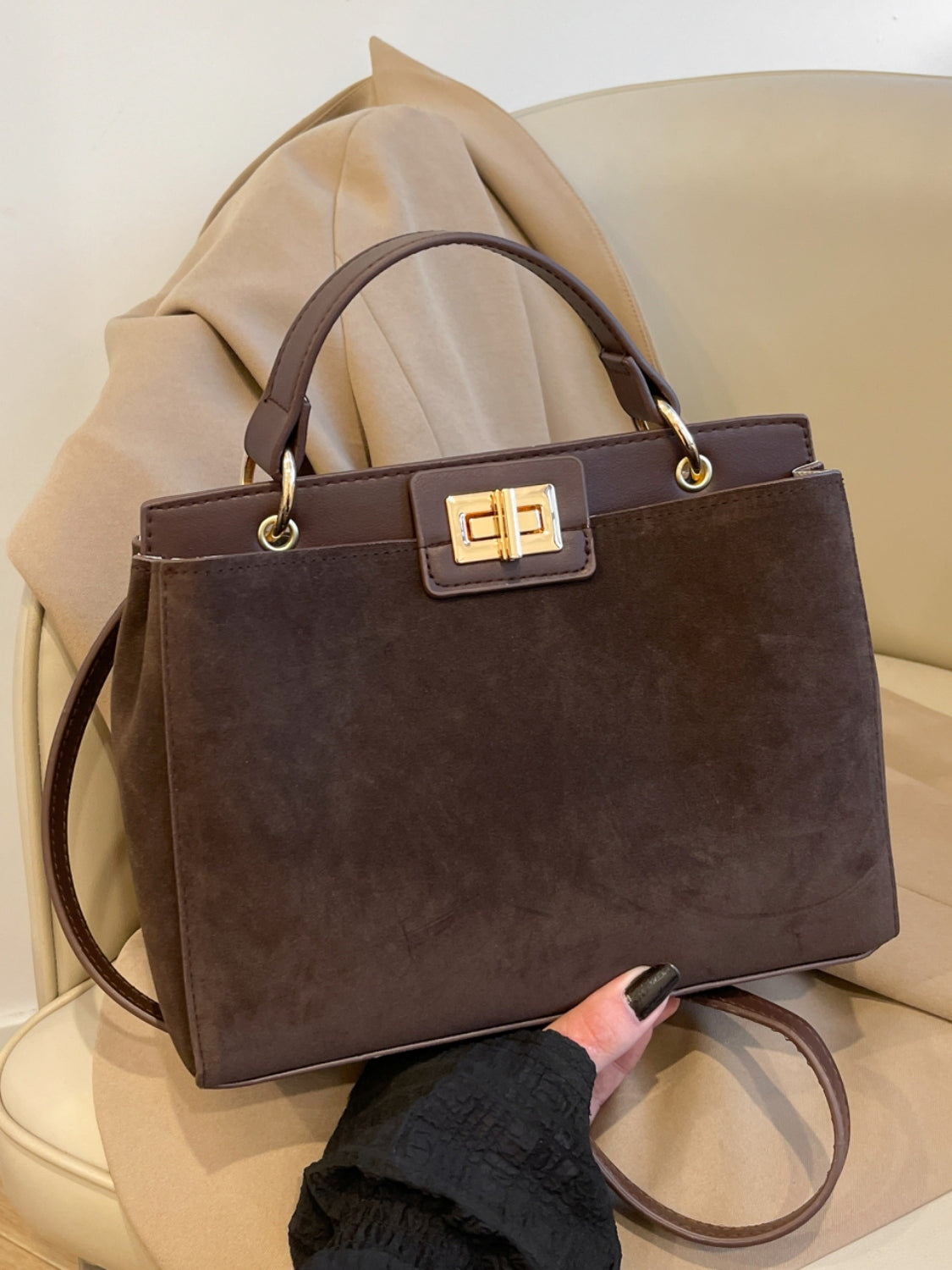 Luxe Elegance Structured Handbag Collection with Removable Strap