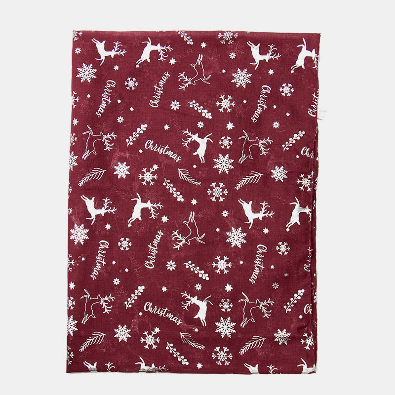 Snowfall Christmas Polyester Scarf