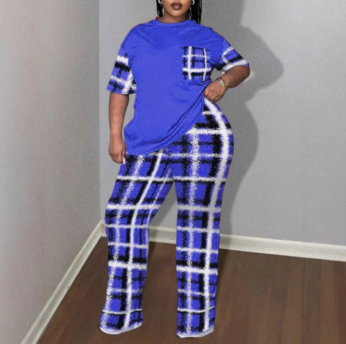 The Bold & Beautiful Plaid Lounge Set