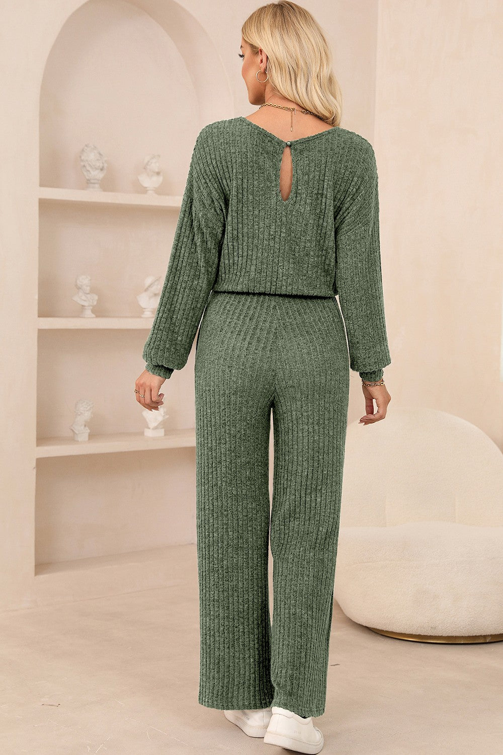 EverCozy Ribbed Long Sleeve Jumpsuit