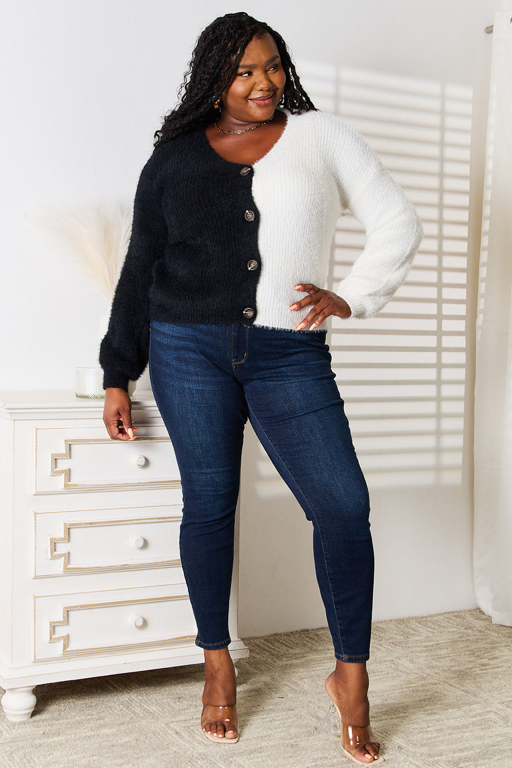 Dual Charm V-Neck Cardigan