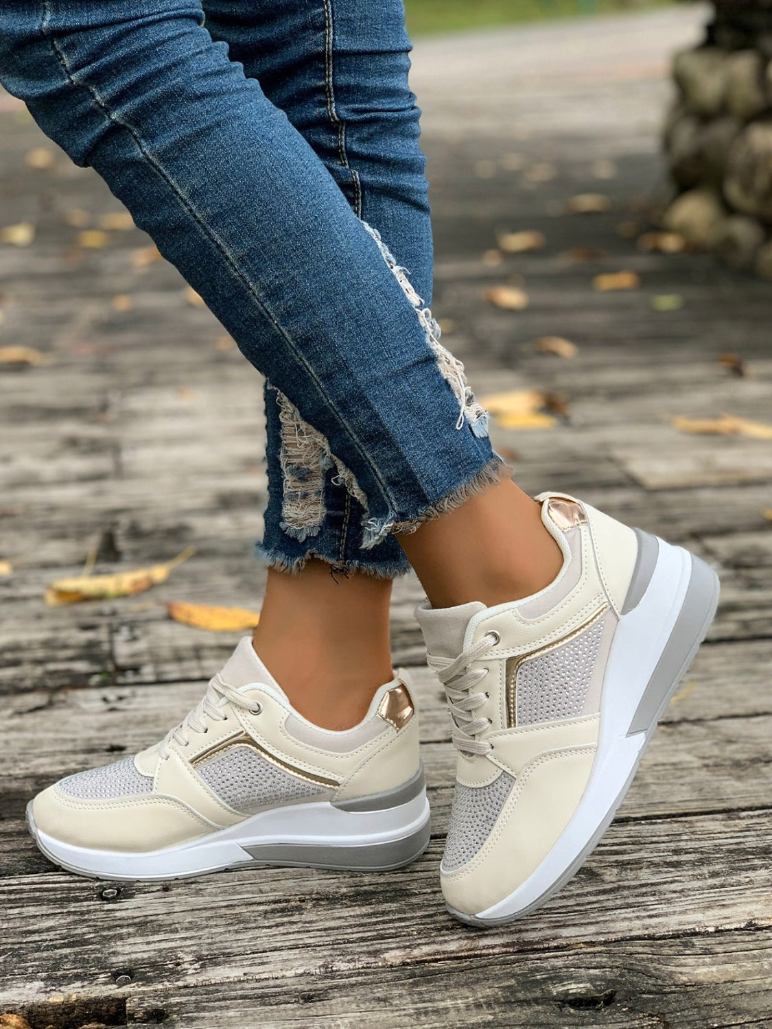 GlitzStep Luxe Wedge Sneakers