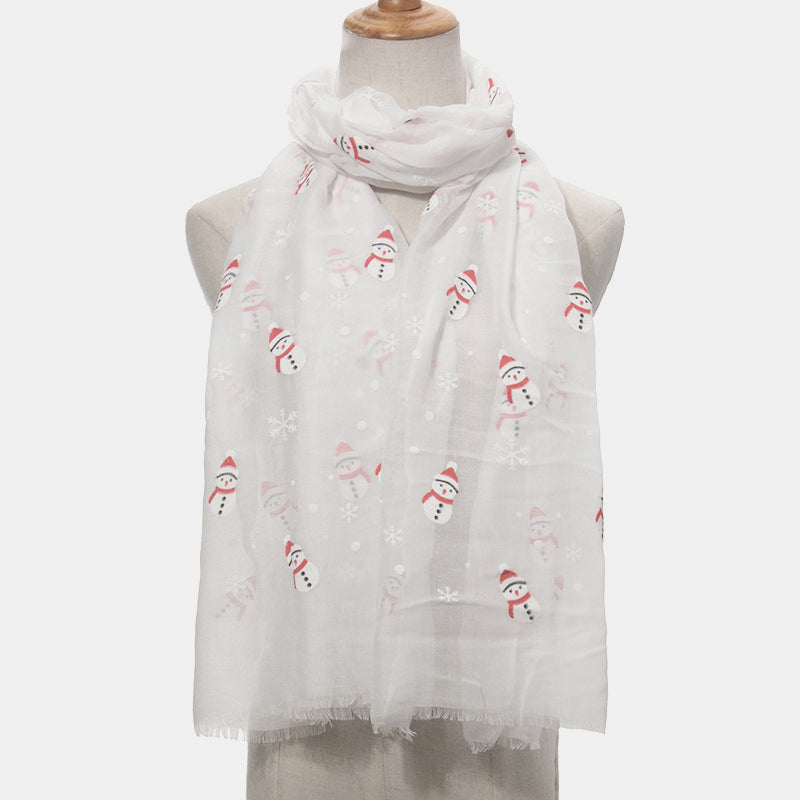 Snowy Cheer Holiday Scarf