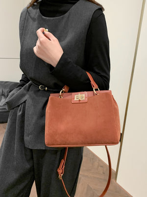 Luxe Elegance Structured Handbag Collection with Removable Strap