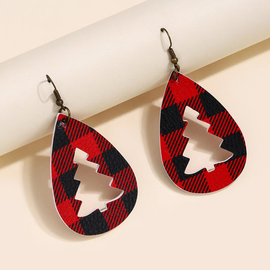 Cutout Christmas Tree Earrings