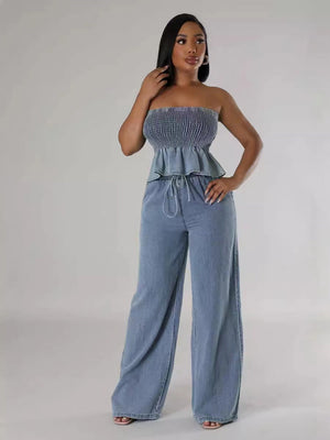 Denim Delight Two-Piece Set