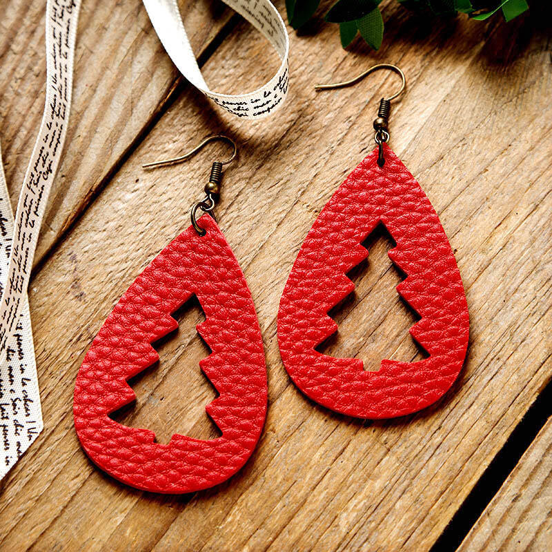 Cutout Christmas Tree Earrings