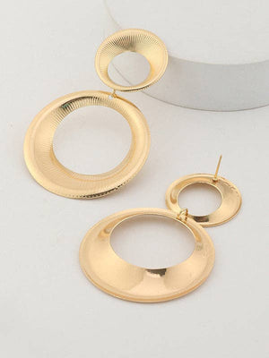 UZ Wholesale Store - Statement Hollow Solid Color Geometric Earrings Accessories