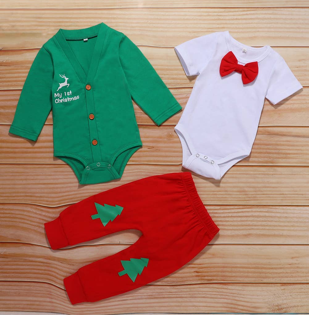 Fennco Styles - My First Christmas 3pcs Baby Outfit