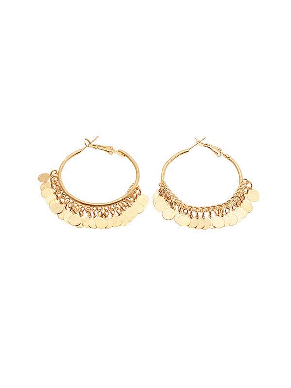 UZ Wholesale Store - Fashion Tasseled Solid Color Geometric Earrings Accessories