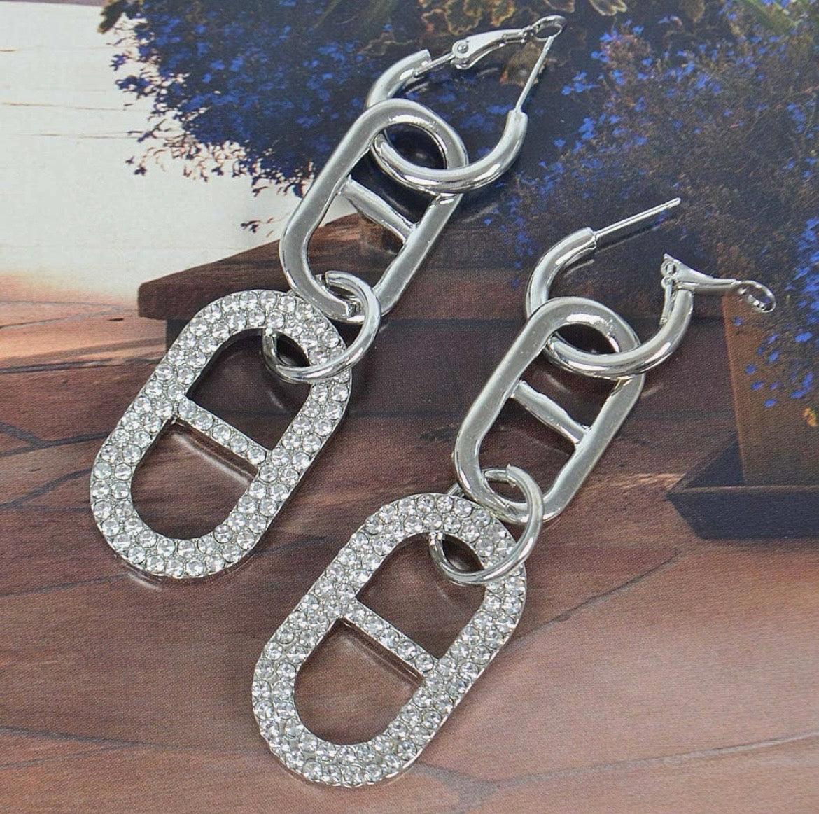 Linked in Luxe Rhinestone Earrings