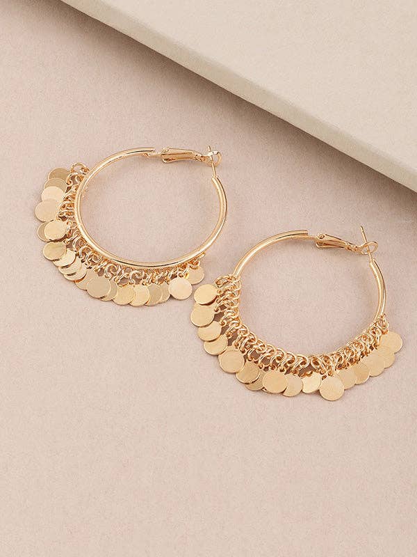 UZ Wholesale Store - Fashion Tasseled Solid Color Geometric Earrings Accessories