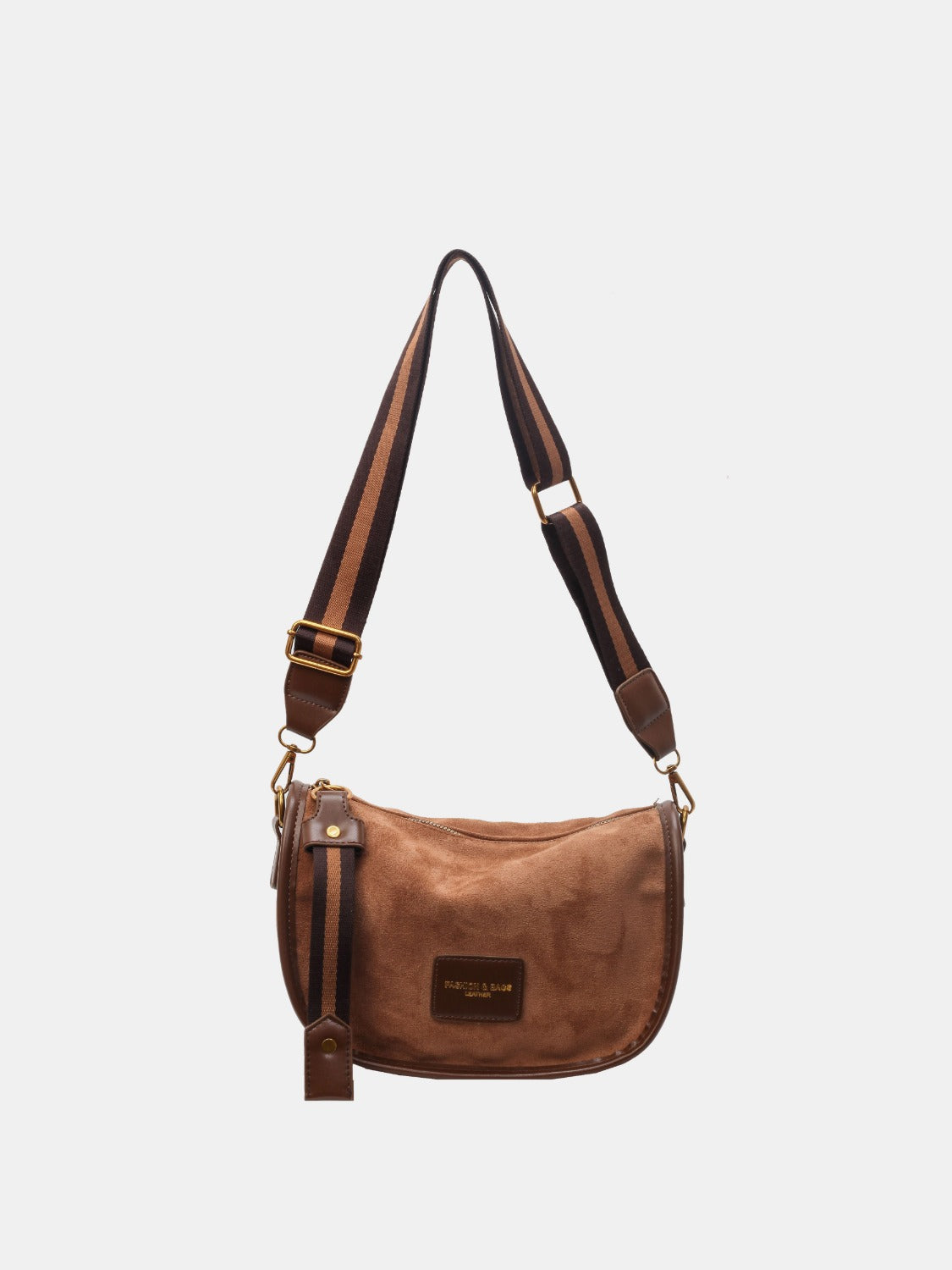 Luxe Suede Adjustable Strap Shoulder Bag