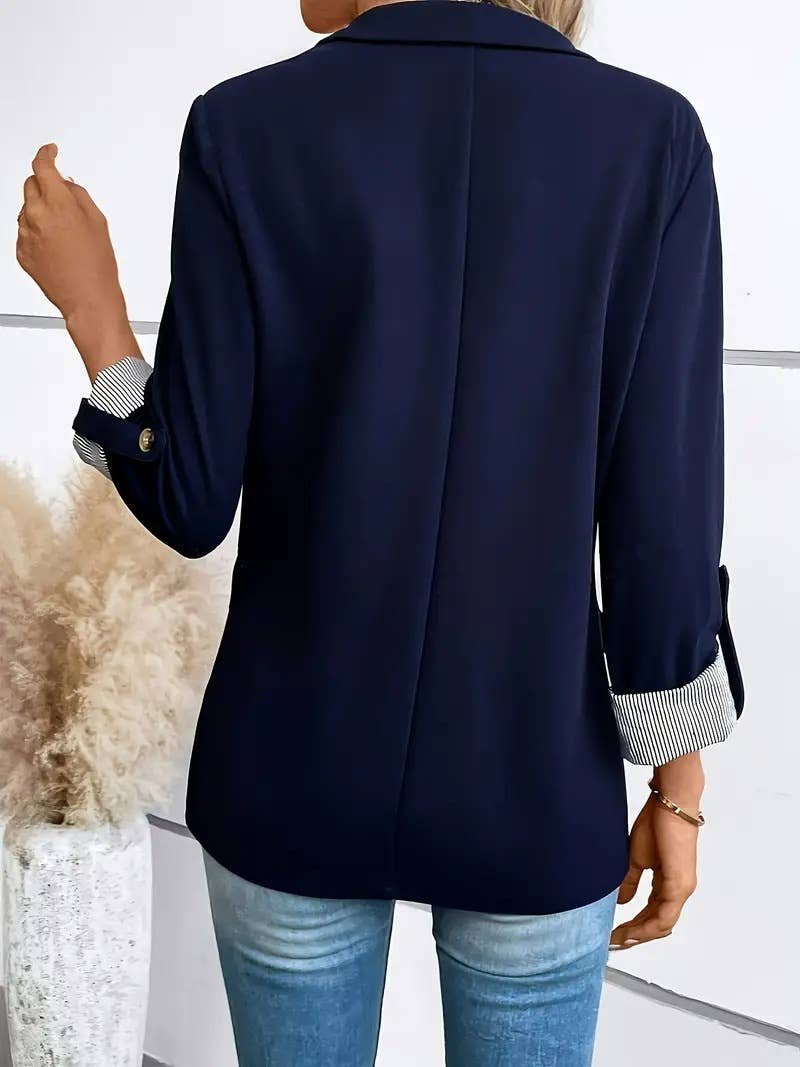 Boardroom Beauty Roll-Sleeve Blazer