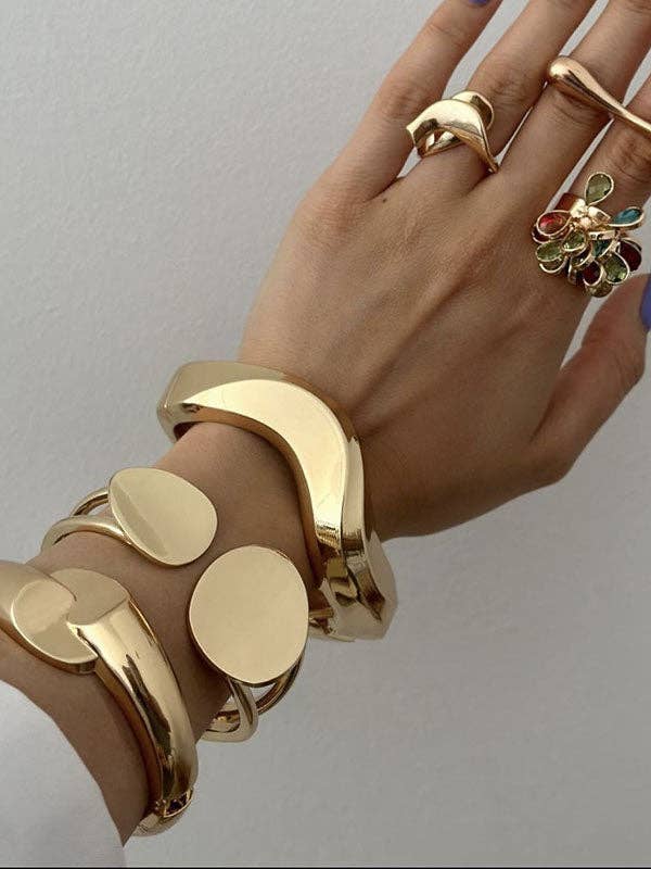 UZ Wholesale Store - Geometric Hollow Solid Color Bracelet Accessories