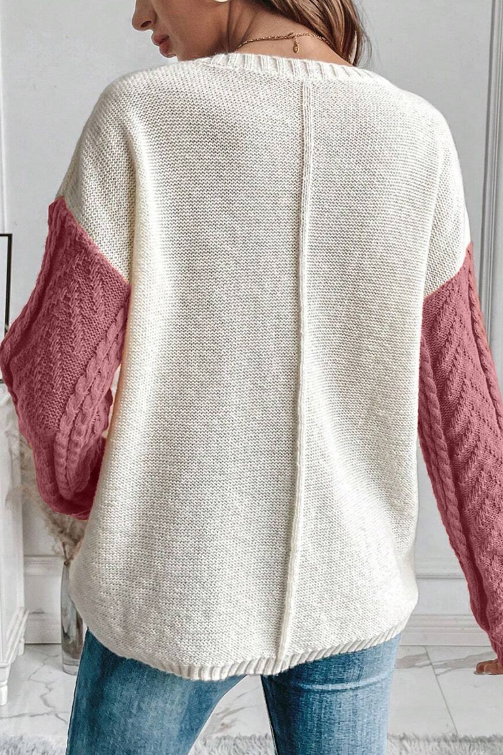 Harvest Hues Cable Knit Sweater