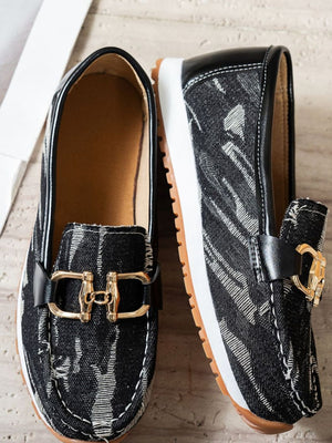 Denim Luxe Slip-On Loafers