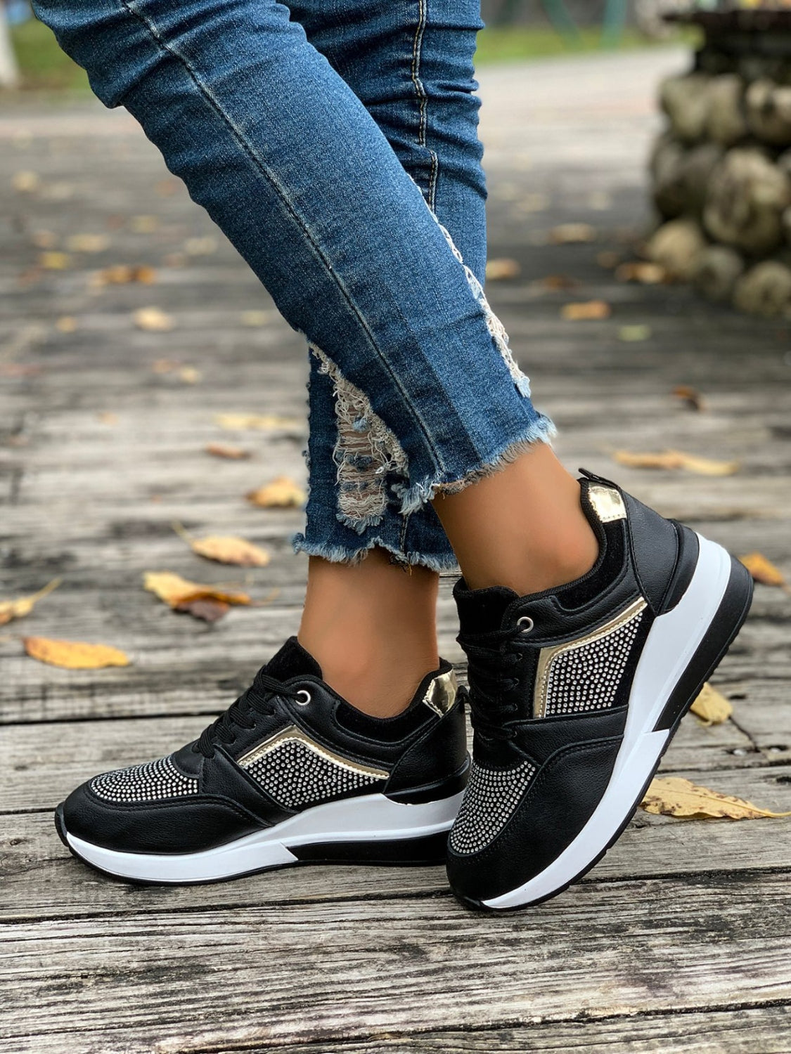 GlitzStep Luxe Wedge Sneakers