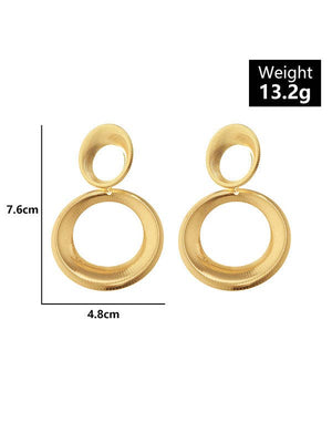 UZ Wholesale Store - Statement Hollow Solid Color Geometric Earrings Accessories