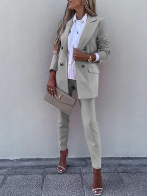 Executive Chic Two-Piece Suit Set