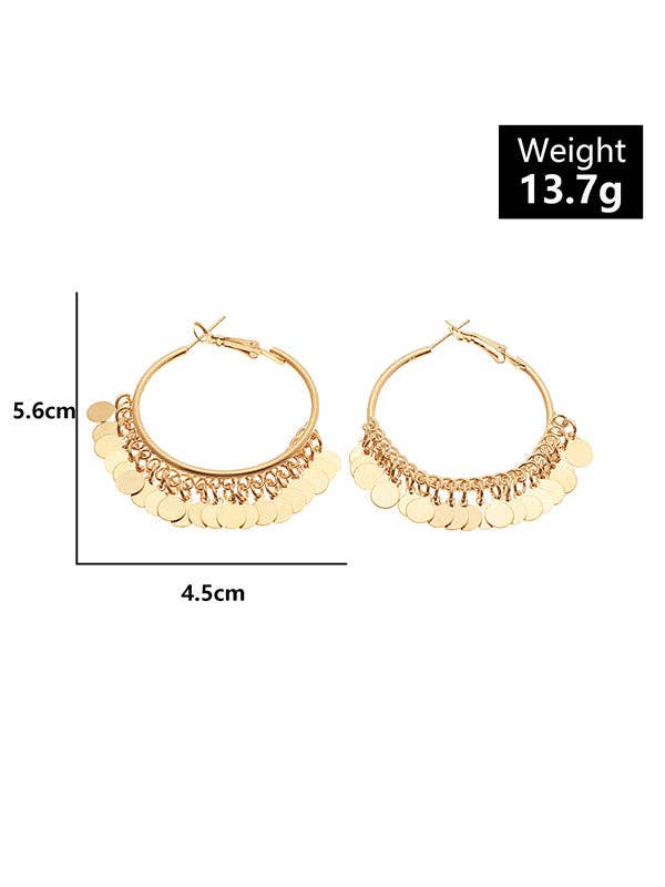 UZ Wholesale Store - Fashion Tasseled Solid Color Geometric Earrings Accessories