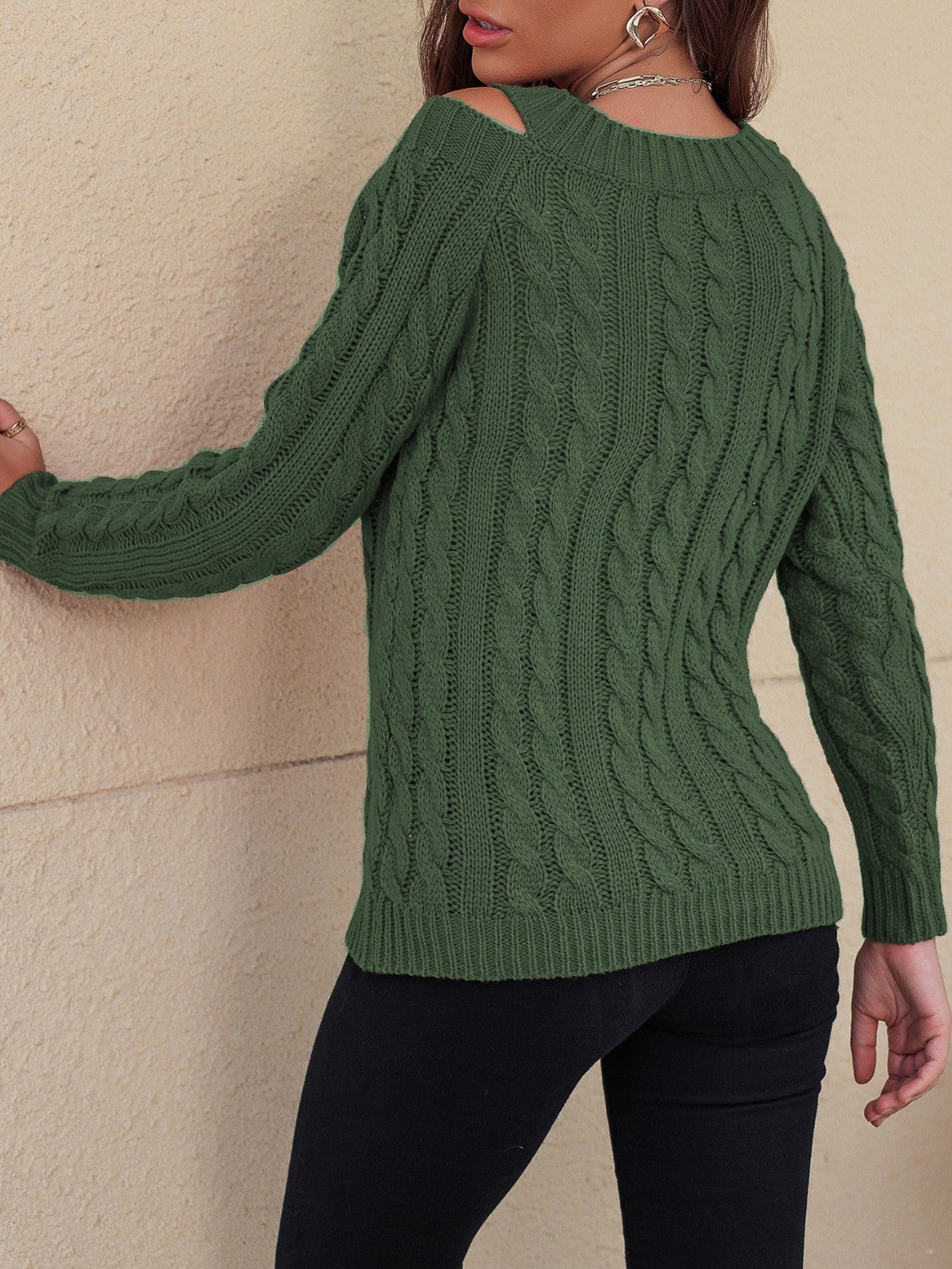 Charm Cable Knit Sweater