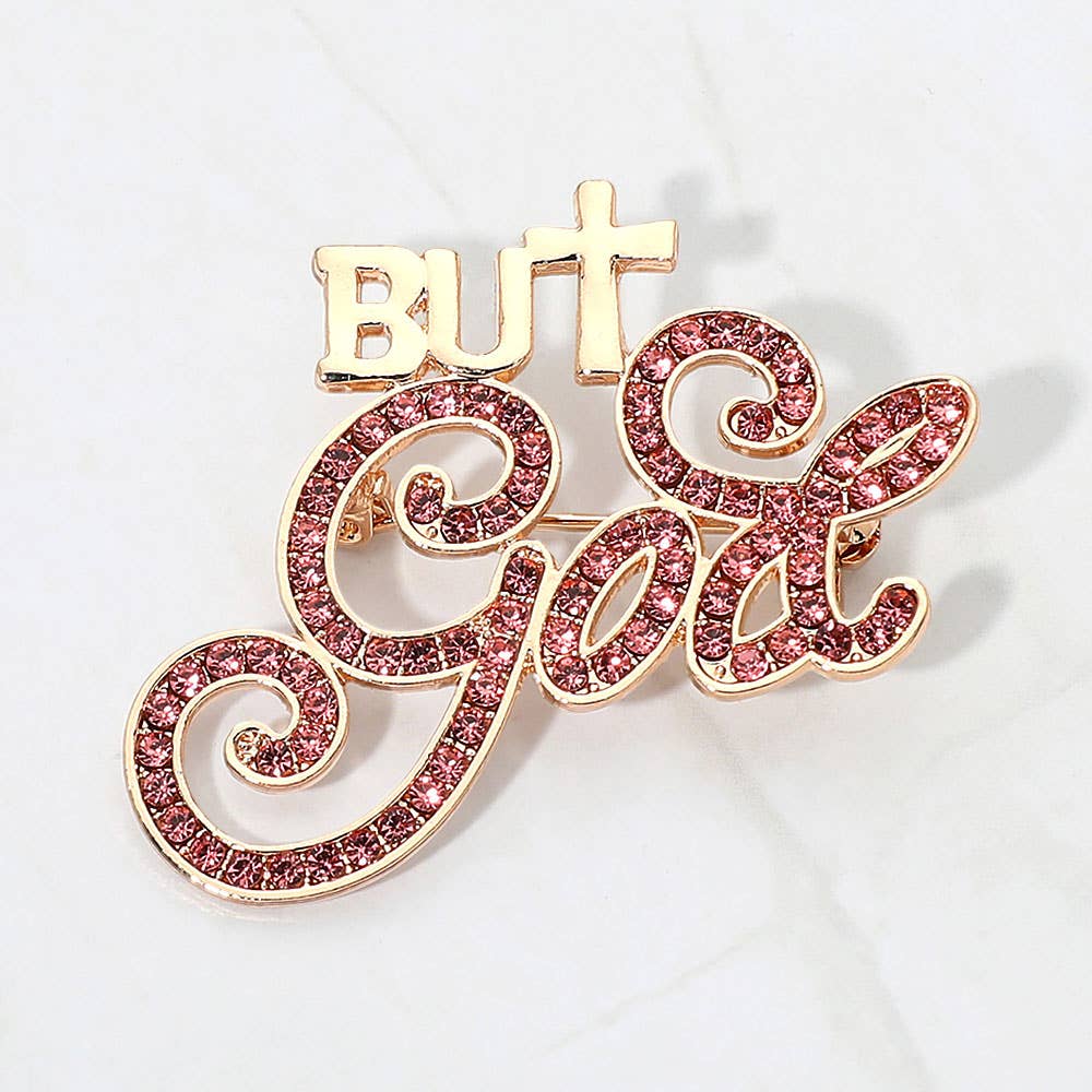 But God Crystal Faith Brooch