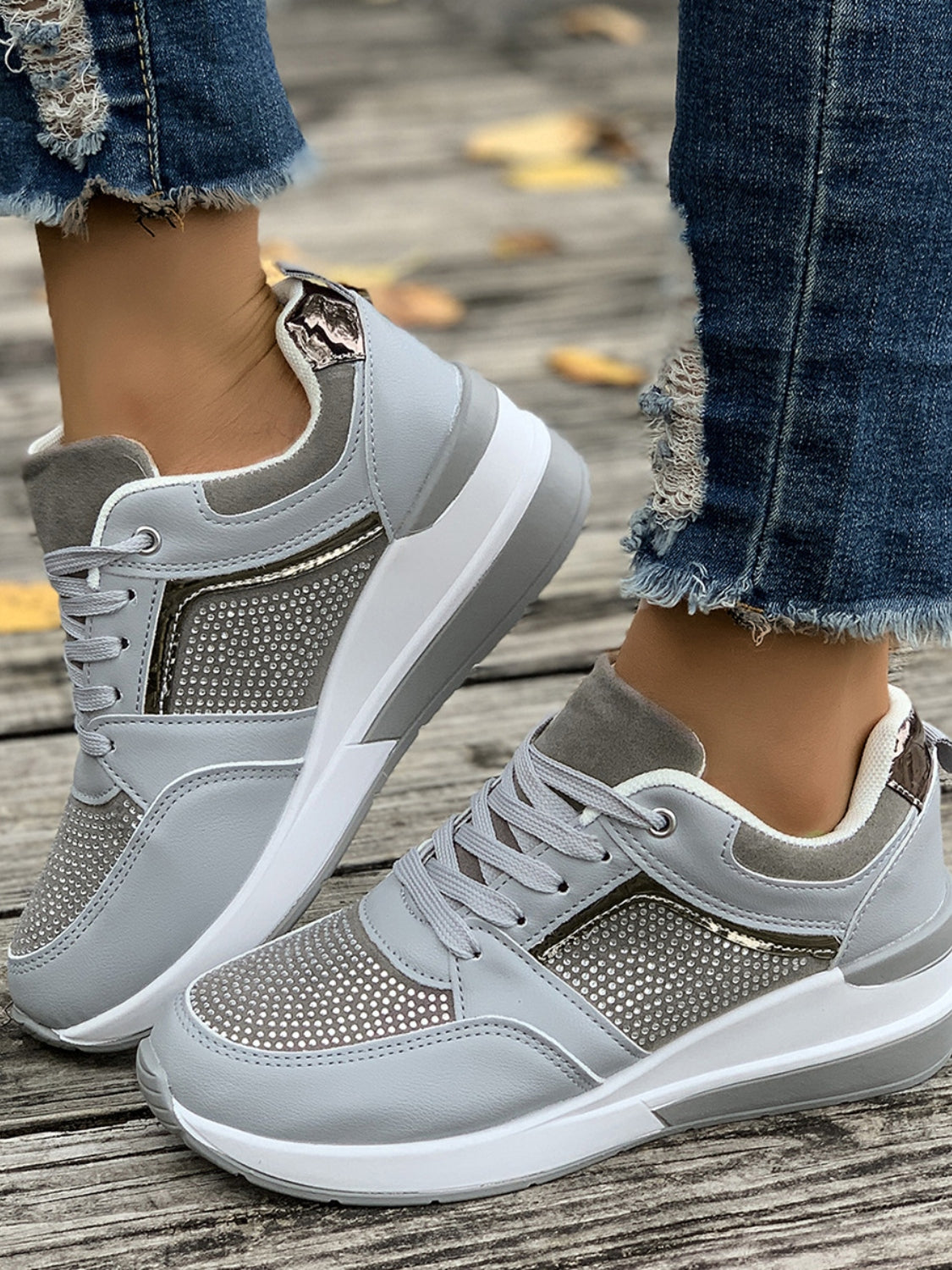 GlitzStep Luxe Wedge Sneakers