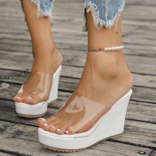 Crystal Lift Wedge Sandals