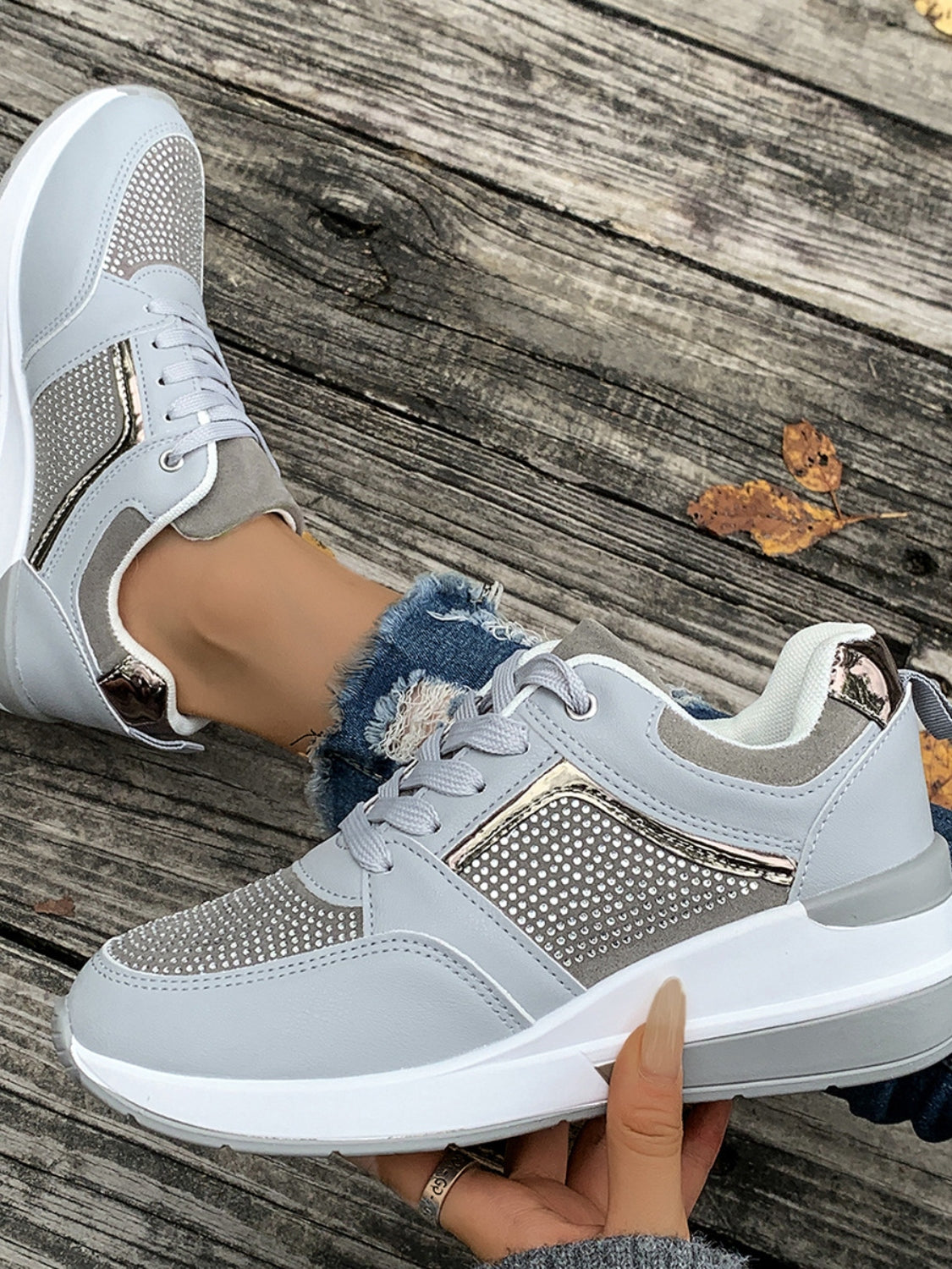 GlitzStep Luxe Wedge Sneakers