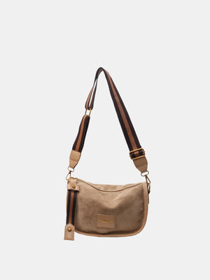 Luxe Suede Adjustable Strap Shoulder Bag